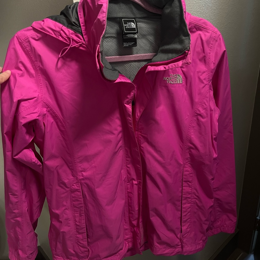 North Face Magenta Rain Jacket